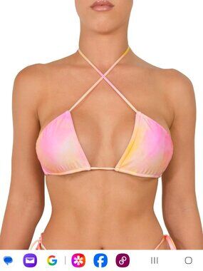 Heart of sun martini bikini top only